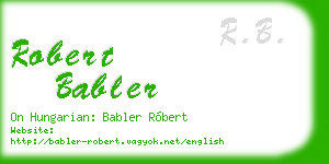 robert babler business card