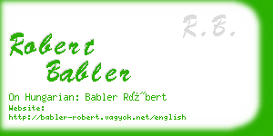 robert babler business card